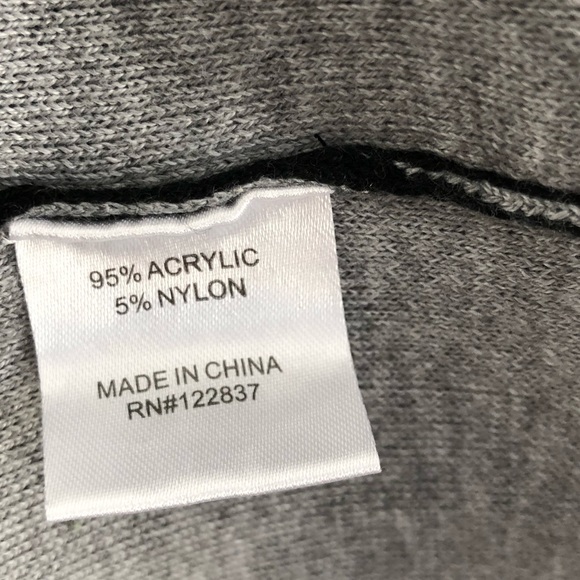 Ana Couture black and gray poncho Size Large - Picture 4 of 5